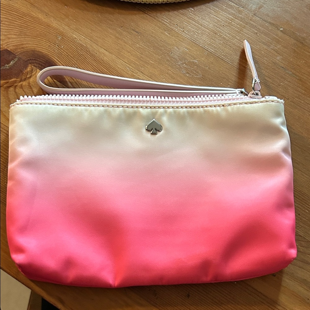 kate spade Ombre Pink and Cream Wristlet Pouch